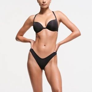 SKIMS 
Ultimate Front Close Push Up Bra - Onyx Size 34DD NWT T-Back Straps